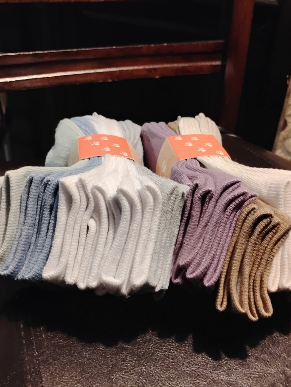 BearPaw Mint Green & Lavender Crew Sock Pack - Picture 3 of 8